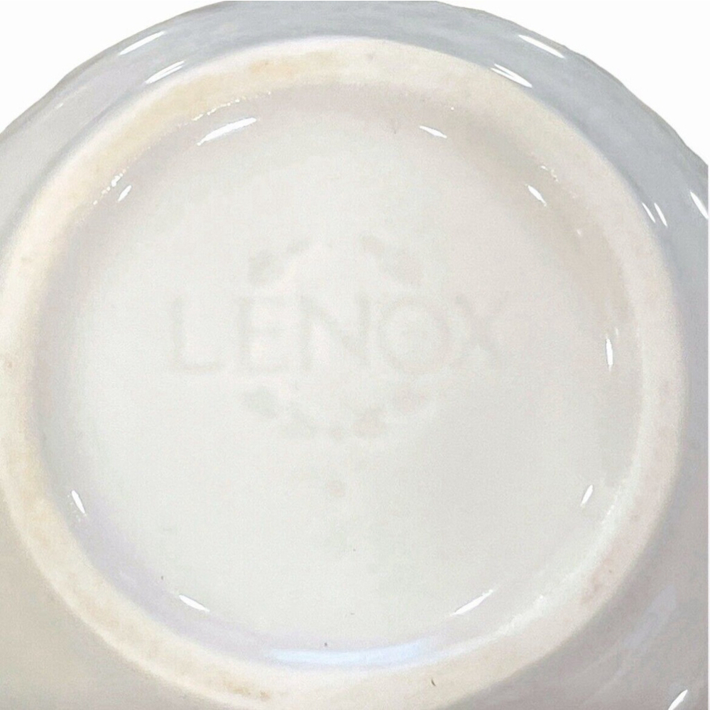 Pair Vintage Lenox Butlers Pantry Gourmet Mugs 14oz White Cream Farmhouse 4.5” - Picture 10 of 13